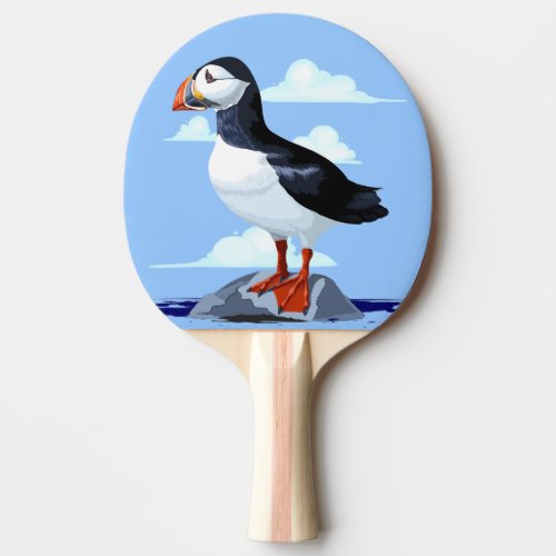 Puffin Cute Atlantic Seabird Ping Pong Paddle