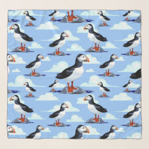 Puffin Cute Atlantic Seabird Scarf