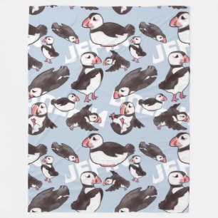 Puffin Fleece Large Blanket