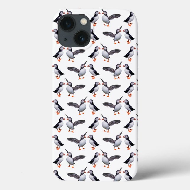 Puffin Frenzy iPad Case (Choose Colour) (Back)