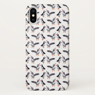 Puffin Frenzy iPhone X Case (Choose Colour)
