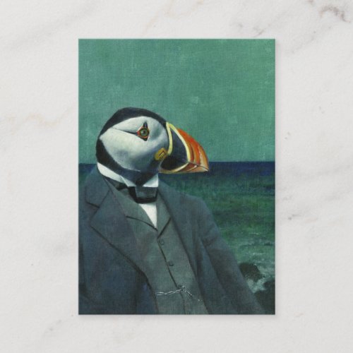 Puffin Gentleman ACEO business Card
