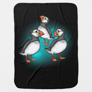 Puffin Gift Bird Lover Kids Cute Atlantic Puffin Baby Blanket