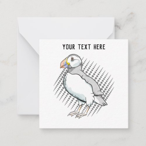 Puffin Halftones Note Card