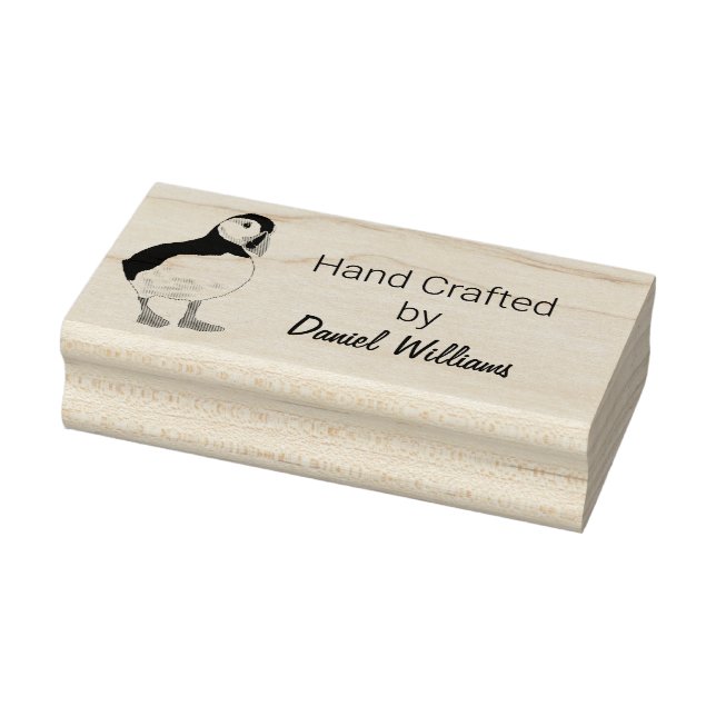 Puffin Handmade by self-inking stamp (Stamp)
