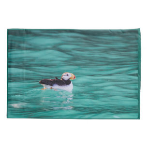 Puffin In Resurrection Bay, Alaska Pillow Case