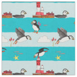 Puffin Lighthouse Fabric