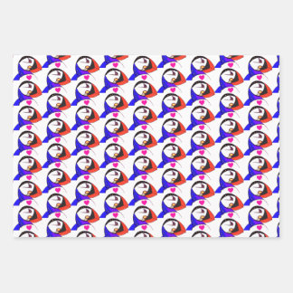 Puffin love wrapping paper for any occasion