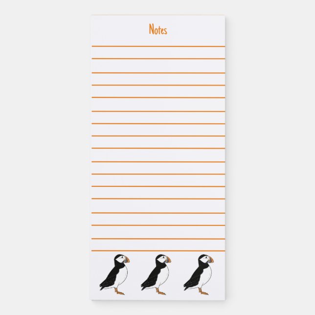 Puffin Magnetic Notepad (Front)