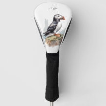 Puffin on a Rock Watercolor, custom