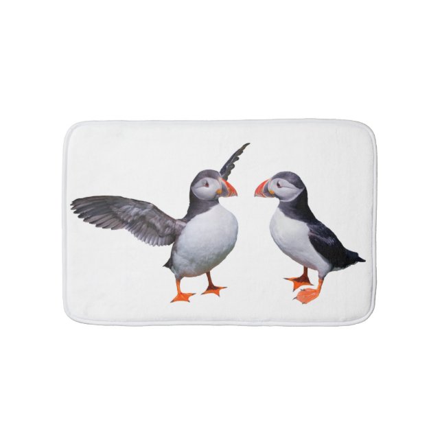 Puffin Pals Bath Mat (Choose Your Colour) (Front)