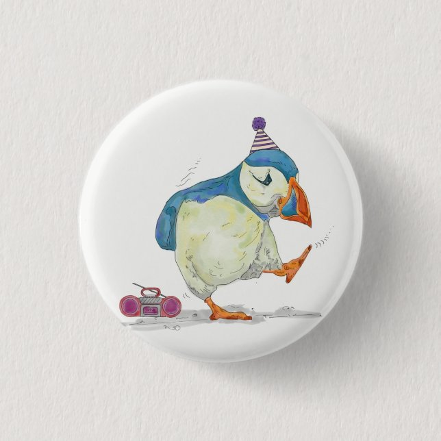 Puffin party button (Front)