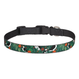 Puffin Pattern Lush Green Pet Collar