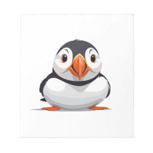 Puffin Peeking Cute Adorable Funny Animal Cartoon  Notepad