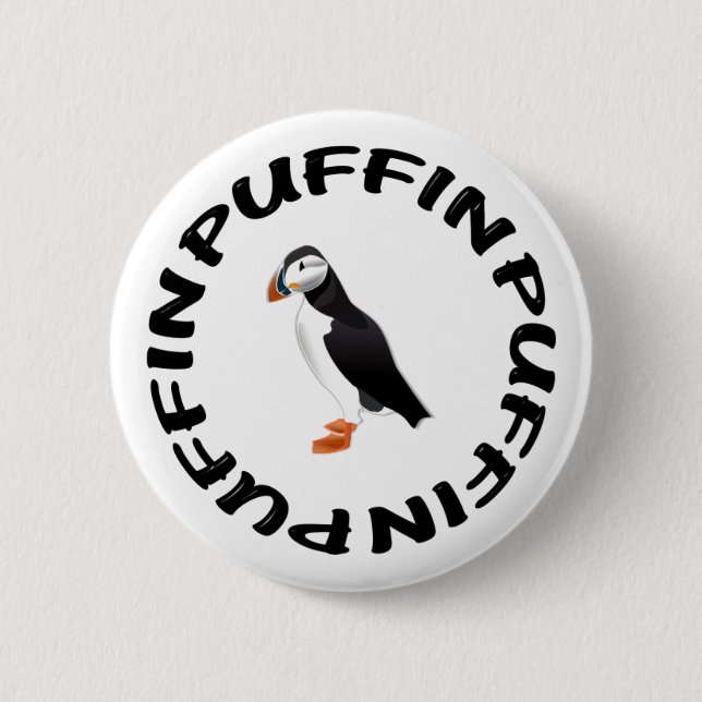 puffin pinback button (Front)