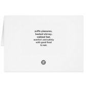 puffin pleasures cards (Back Horizontal)