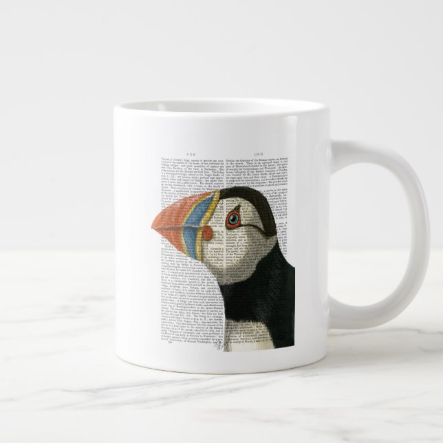 Puffin Portrait Giant Coffee Mug (Right)