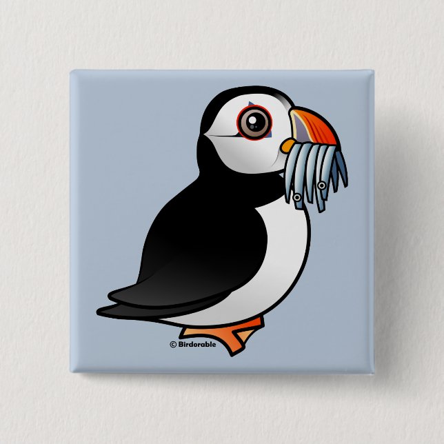 Puffin Prowess Pinback Button (Front)