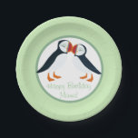 Puffin Rock Party Plate  - Mama & Papa<br><div class="desc">Puffin Rock Birthday Party Paper Plate - Mama & Papa Design</div>