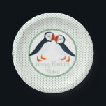Puffin Rock Party Plate - Mama & Papa<br><div class="desc">Puffin Rock Birthday Party Paper Plate - Mama & Papa Design</div>