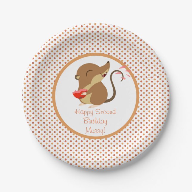 Puffin Rock Party Plate - Mossy (Front)