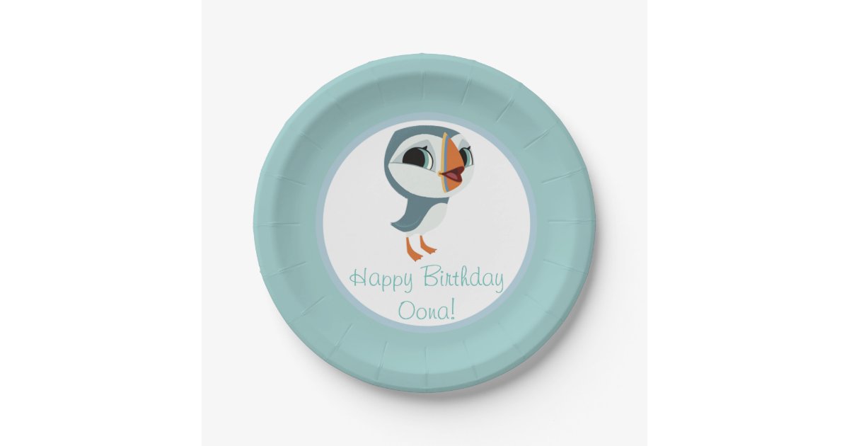 Puffin Rock Party Plate - Oona | Zazzle