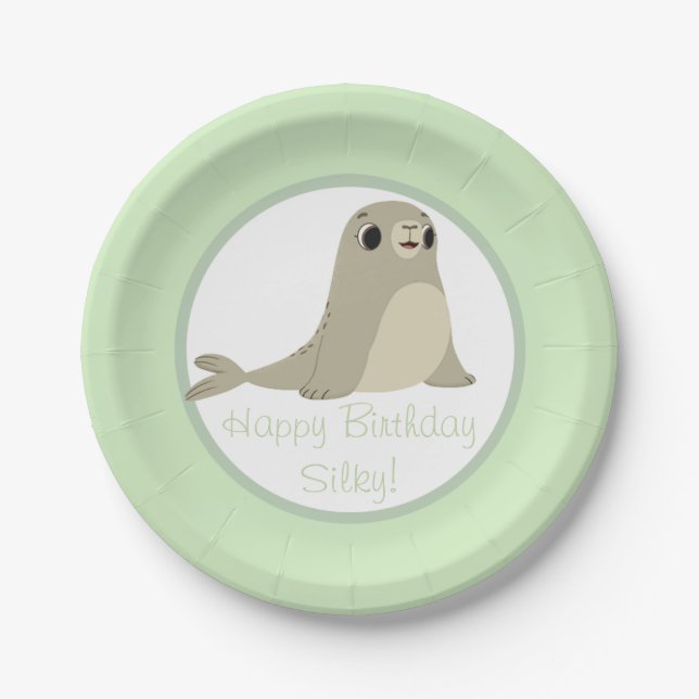 Puffin Rock Party Plate - Silky (Front)