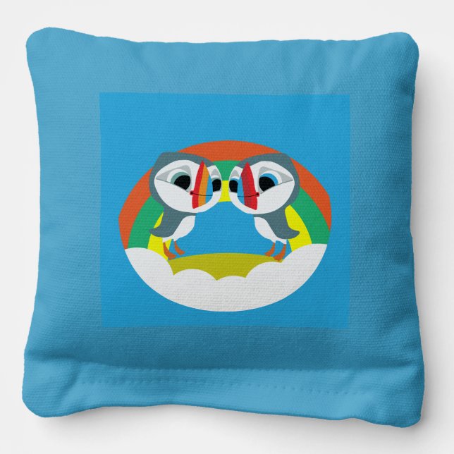 Puffin Rocks Cornhole Bags (Front)