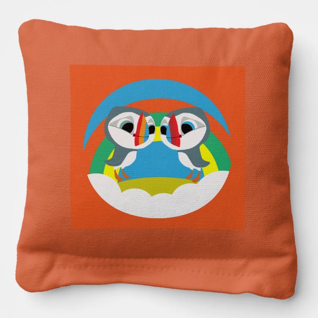 Puffin Rocks Cornhole Bags (Front)