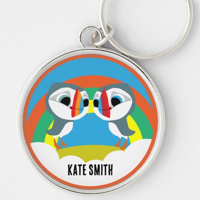 Puffin Rocks Keychain (Front)