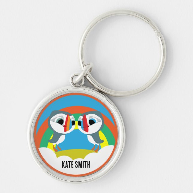 Puffin Rocks Keychain (Front)