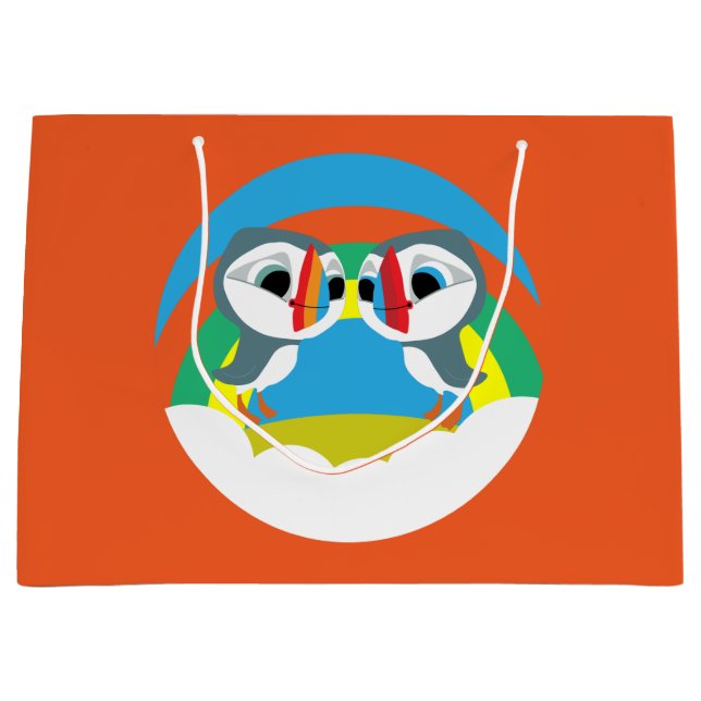 Puffin Rocks Large Gift Bag (Front)