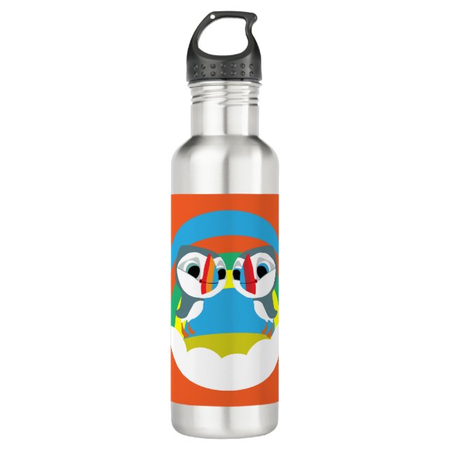 Puffin Rocks Stainless Steel Water Bottle (Front)
