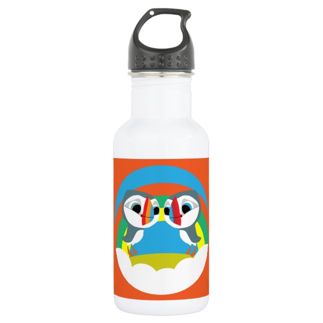 Puffin Rocks Stainless Steel Water Bottle (Front)