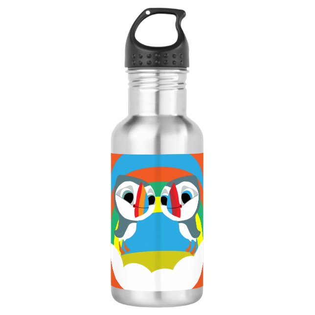 Puffin Rocks Stainless Steel Water Bottle (Front)