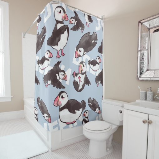 Puffin Shower Curtain Zazzle