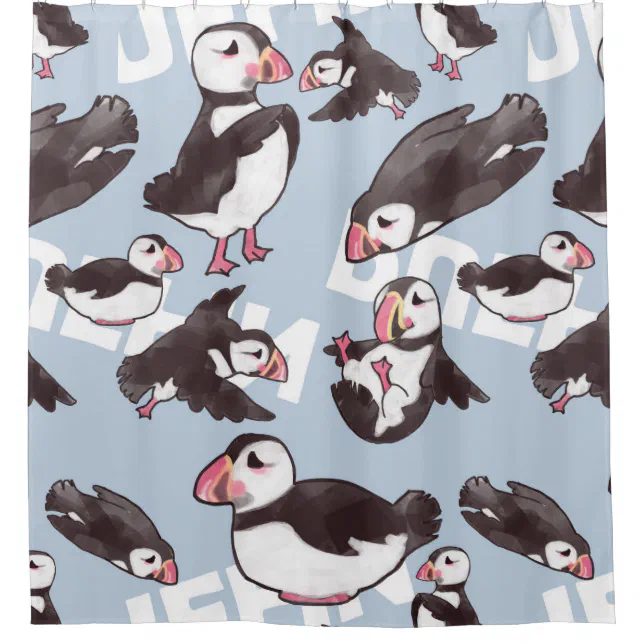 Puffin Shower Curtain Zazzle