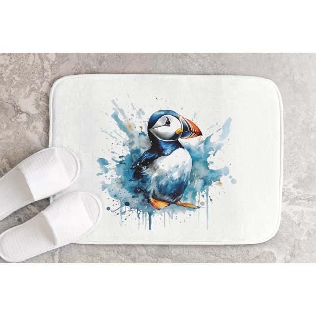 Puffin Splash Bath Mat (Creator Uploaded)