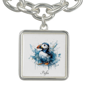 Puffin Splash, custom Bracelet