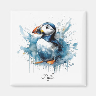 Puffin Splash, custom Magnet