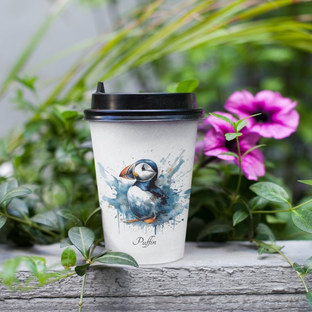Puffin Splash, custom  Paper Cups (Creator Uploaded)