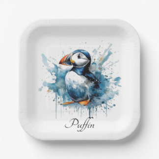 Puffin Splash, custom Paper Plates