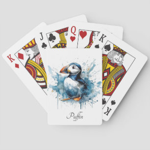 Puffin Splash, custom Poker Cards