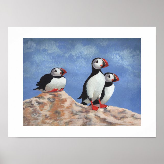 Puffin Trio Poster (Front)