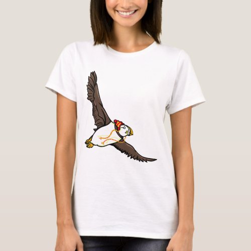 Puffin Wearing A Hat A Knitted Hat T_Shirt