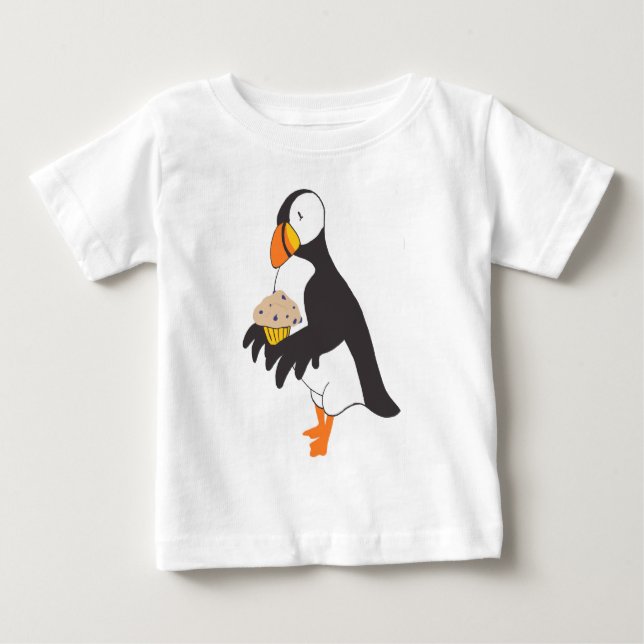 Puffin with a Muffin Baby T-Shirt (Front)