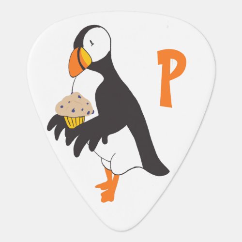 Puffin with a Muffin Guitar Pick