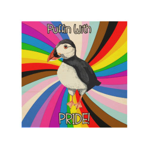 Puffin With Pride! - LGBTQ+ Wood Wall Art