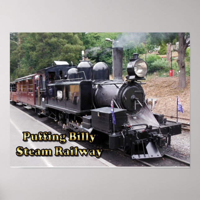 Puffing Billy Historic Steam Train in Australia Poster (Front)