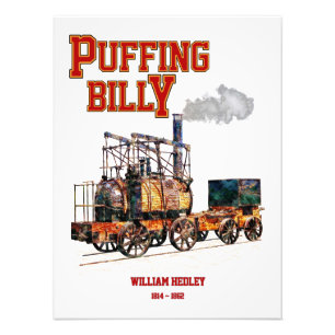Puffing Billy Steam Train English Locomotive Photo Print